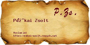 Pákai Zsolt névjegykártya