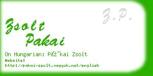 zsolt pakai business card